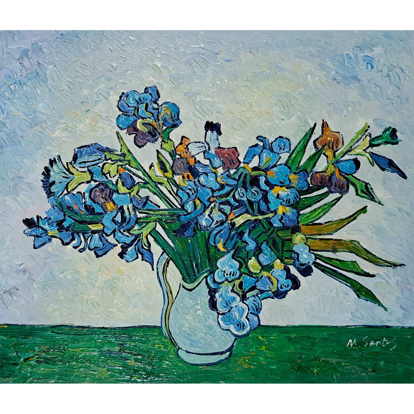 Cuadro Van Gogh Lirios 60x50 cm