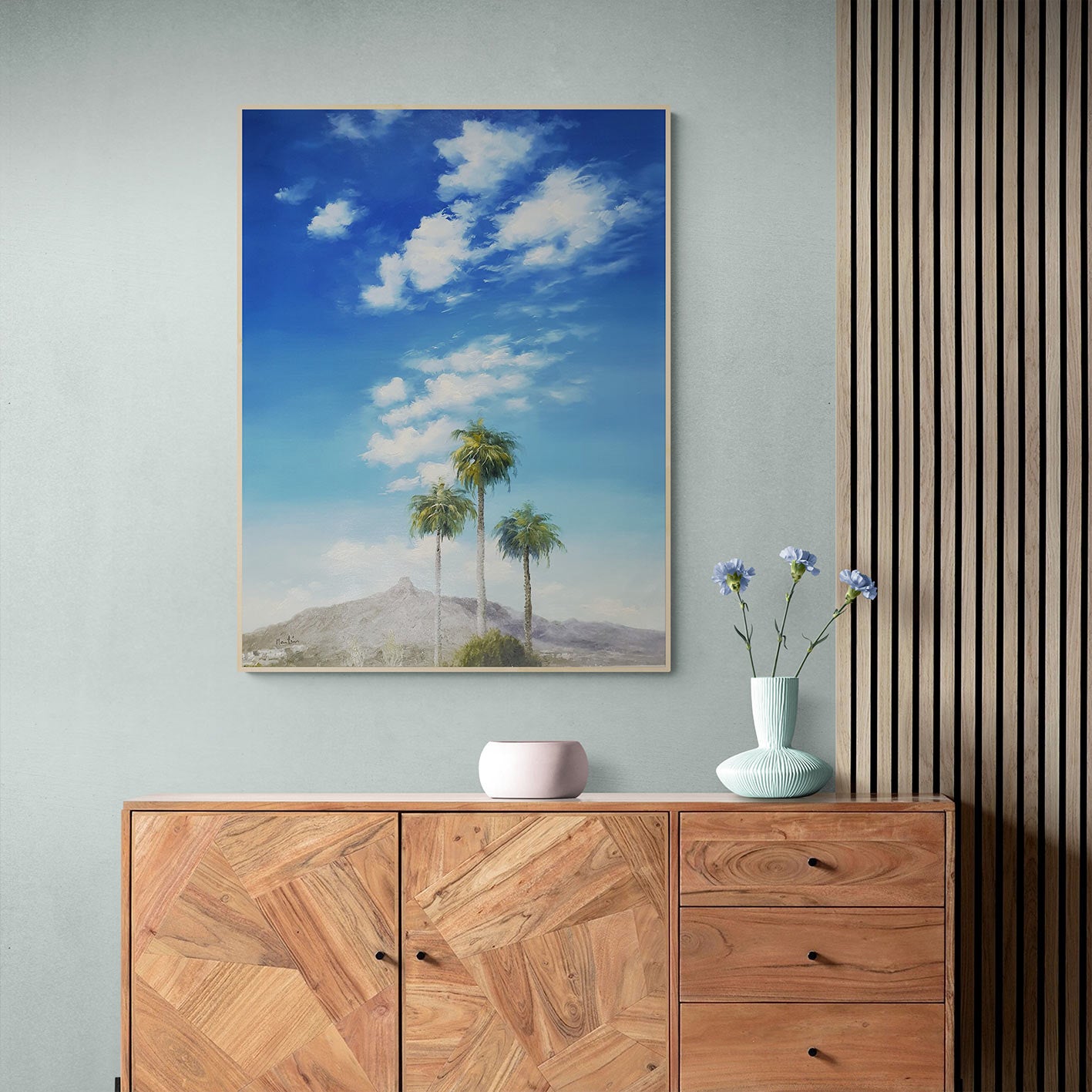 Marbella Palmen Gemälde 82x101 cm