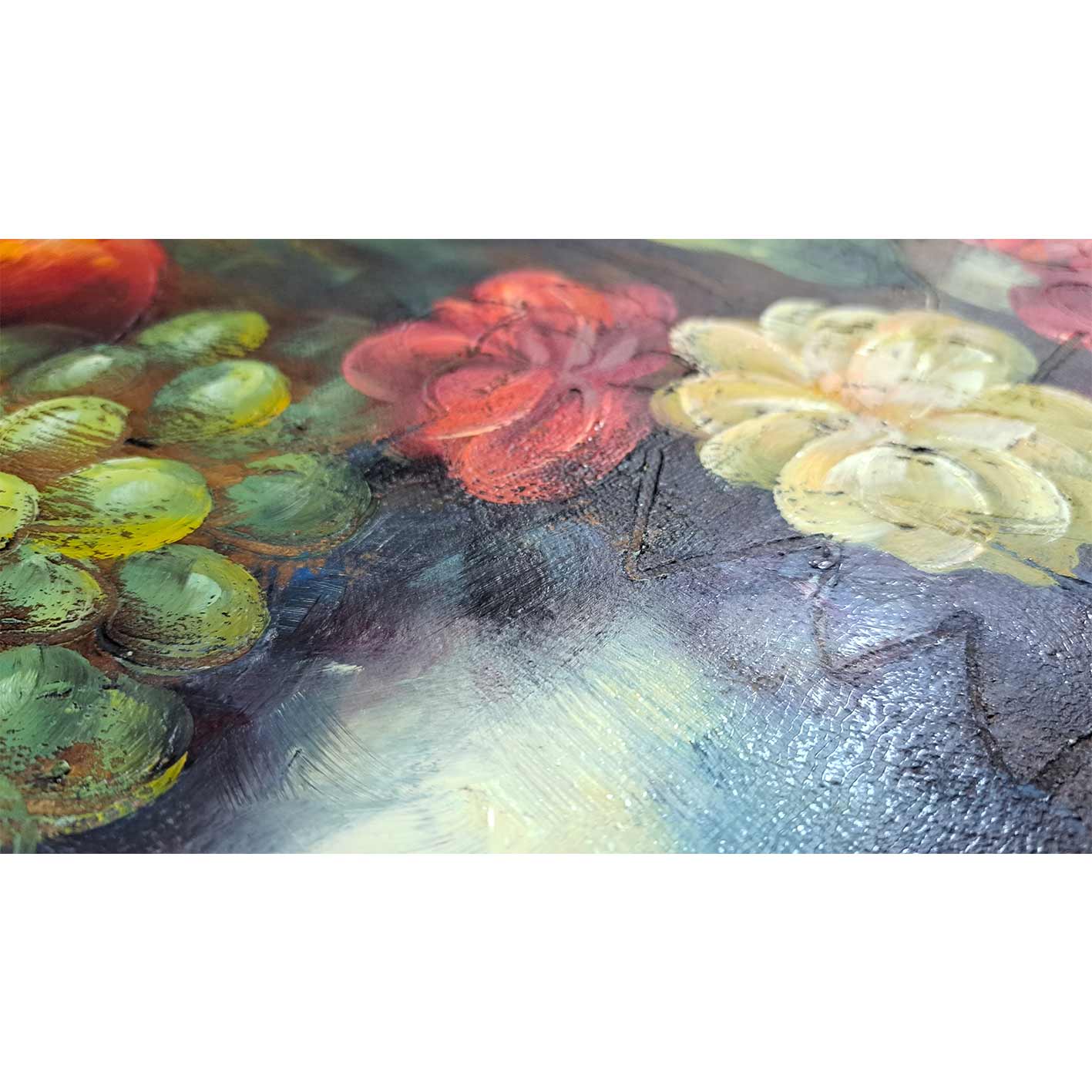 Blumenstillleben-Diptychon-Gemälde 60x50 cm [2 Stück]