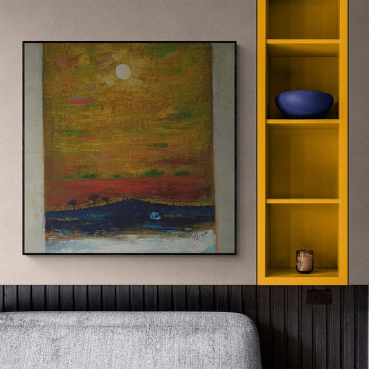 Cuadro Abstracto Sol  100x100 cm