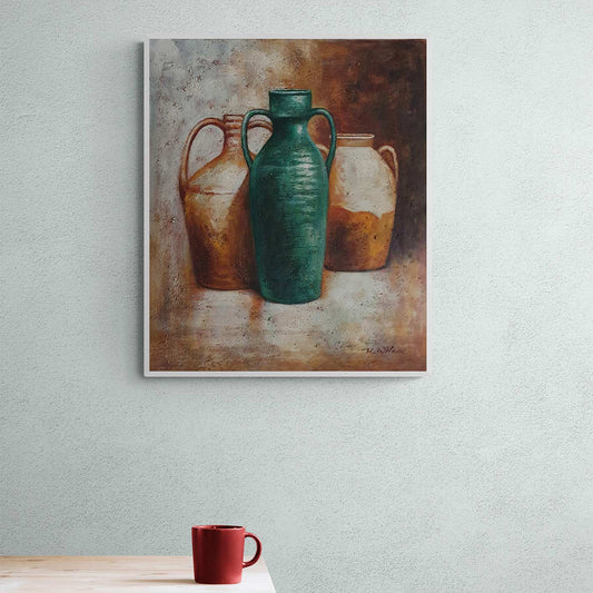 Cuadro Bodegon Anforas II  50x60 cm