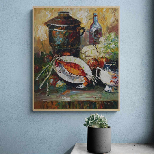 Cuadro Bodegon Calabaza 50x60 cm