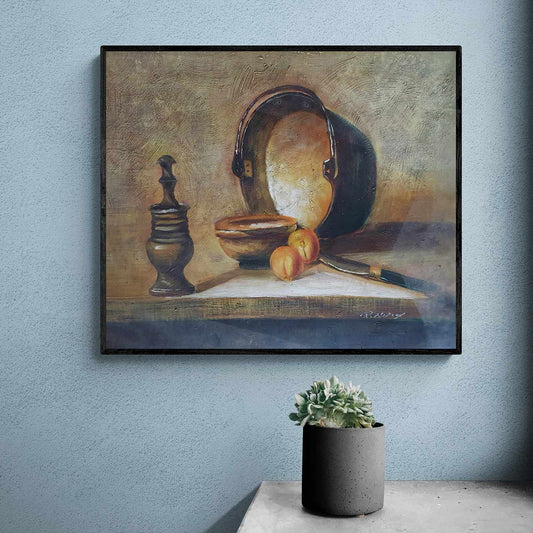 Cuadro Bodegon Melocotones  60x50 cm