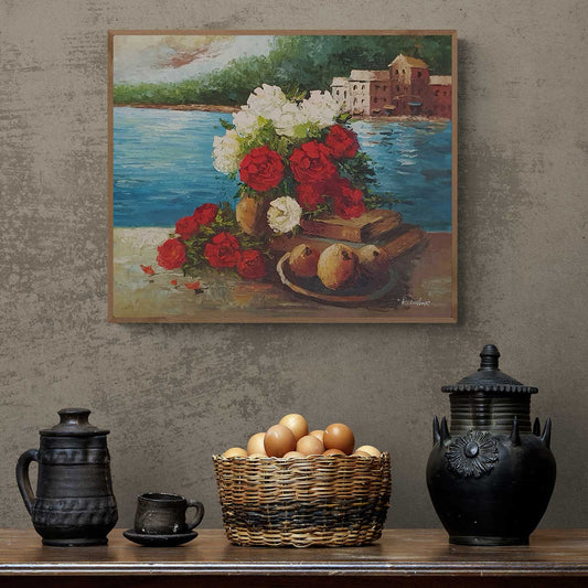 Cuadro Bodegon Rosas 60x50 cm