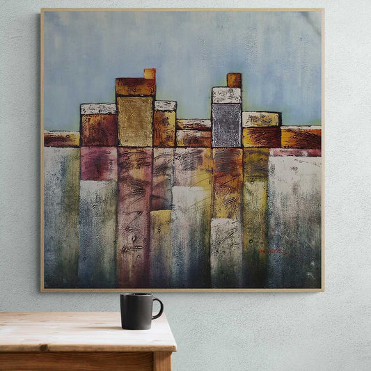 Cuadro Ciudad Moderna 80x80 cm