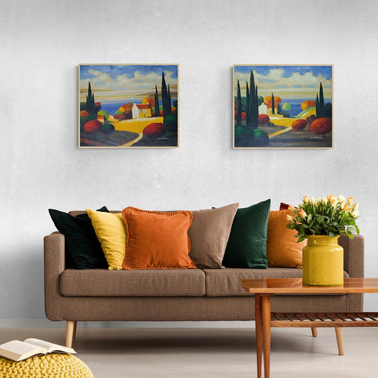 Cuadro Diptico Cipres Camino  60x50 cm [2 piezas]