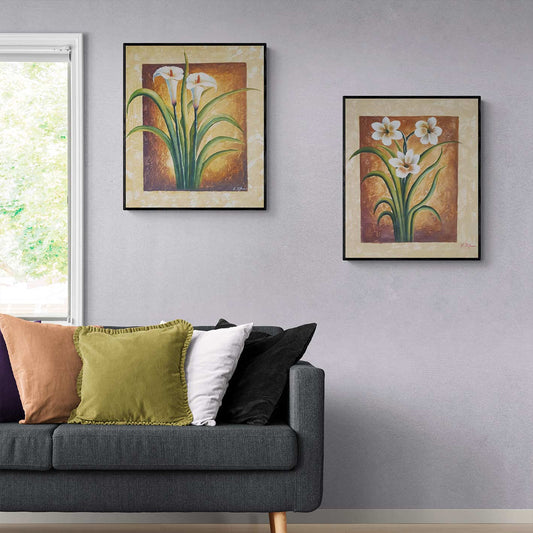 Cuadro Diptico Flor Cala 50x60 cm [2 piezas]
