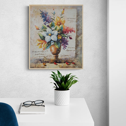 Cuadro Jarrón Letras 50x60 cm