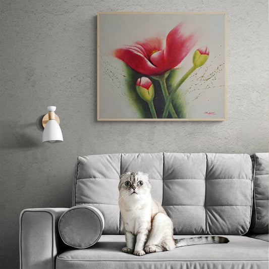 Flor deseo Roja 60x50 cm