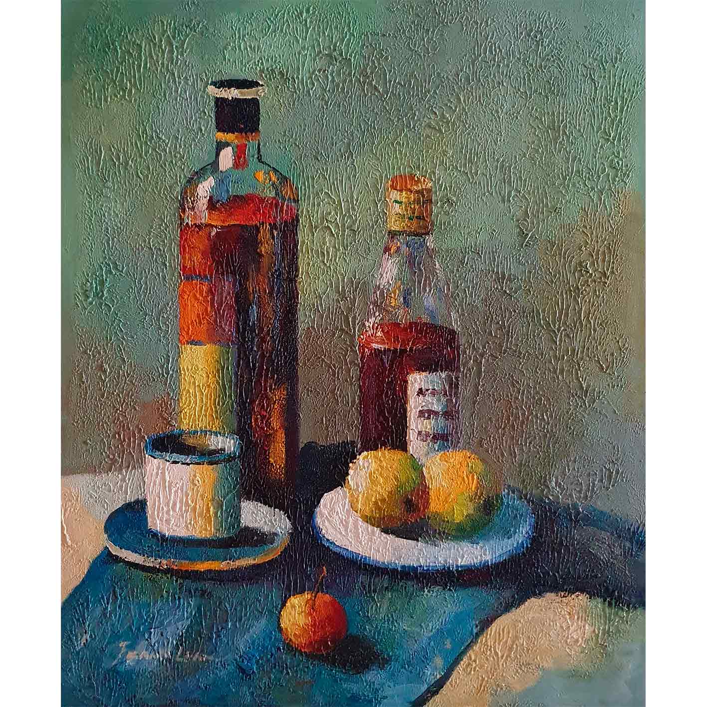 Díptico artístico al óleo listo para colgar