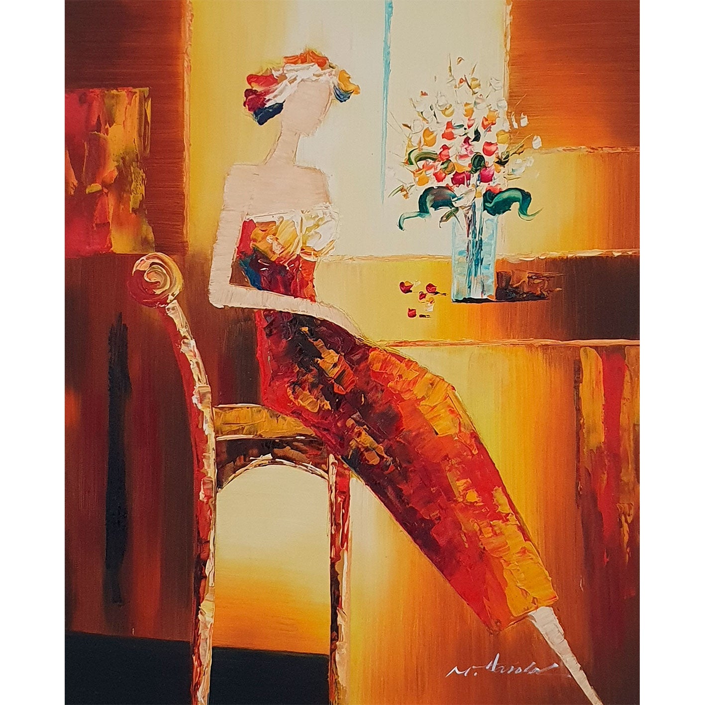 Bar Diptychon Gemälde 50x60 cm [2 Stück]