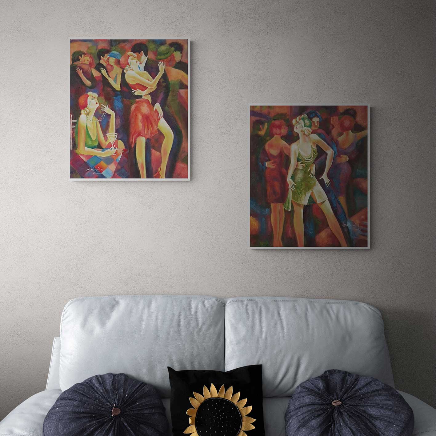 Party Diptych Painting 50x60 cm [2 pieces]