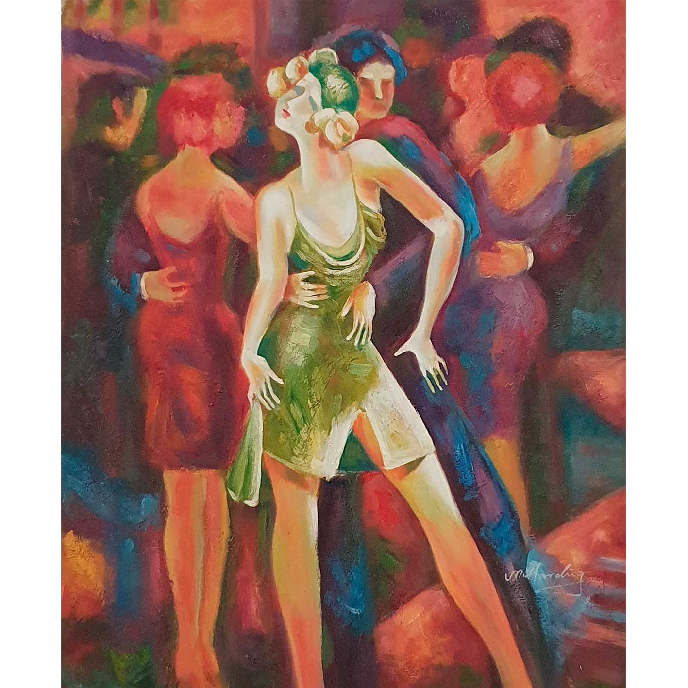 Party Diptychon Gemälde 50x60 cm [2 Stück]
