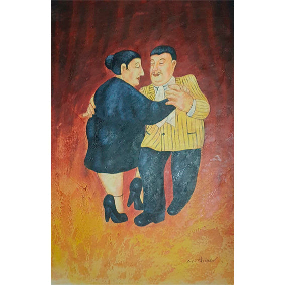 Tanzendes Paar Gemälde 60x90 cm