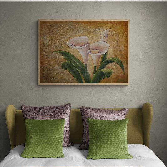 Decorative Lilies Painting 90x60 cm