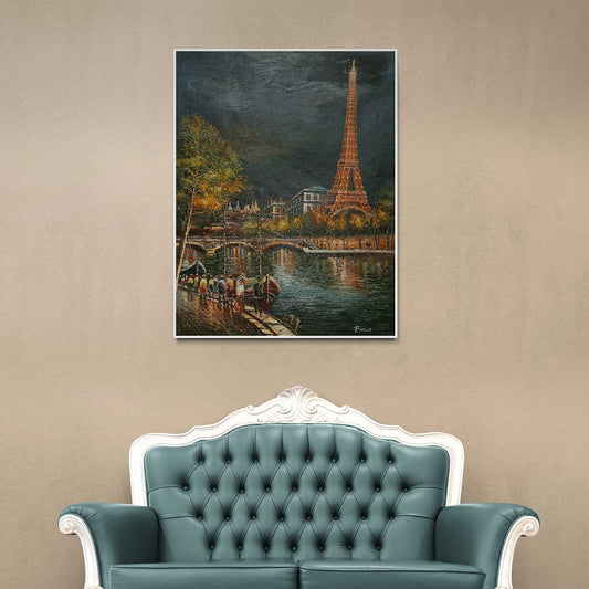 Paris Eiffel Tower painting 90x120 cm